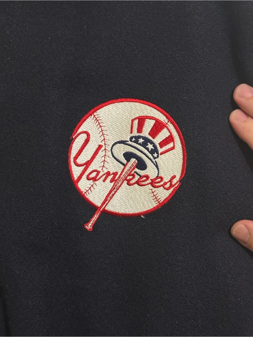 Vintage DeLONG New York Yankees Wool Leather Varsity Jacket XL Made USA 90s